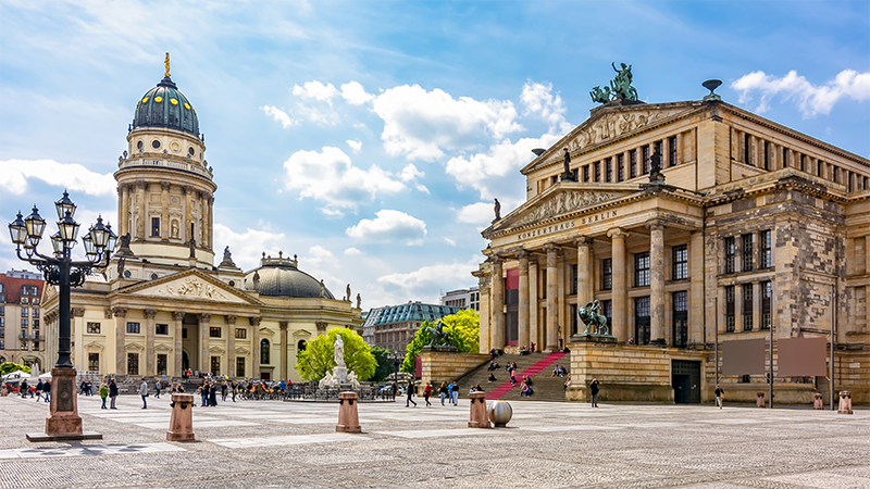 Konserthallen & domkyrkan i Berlin Konserthallen & domkyrkan i Berlin